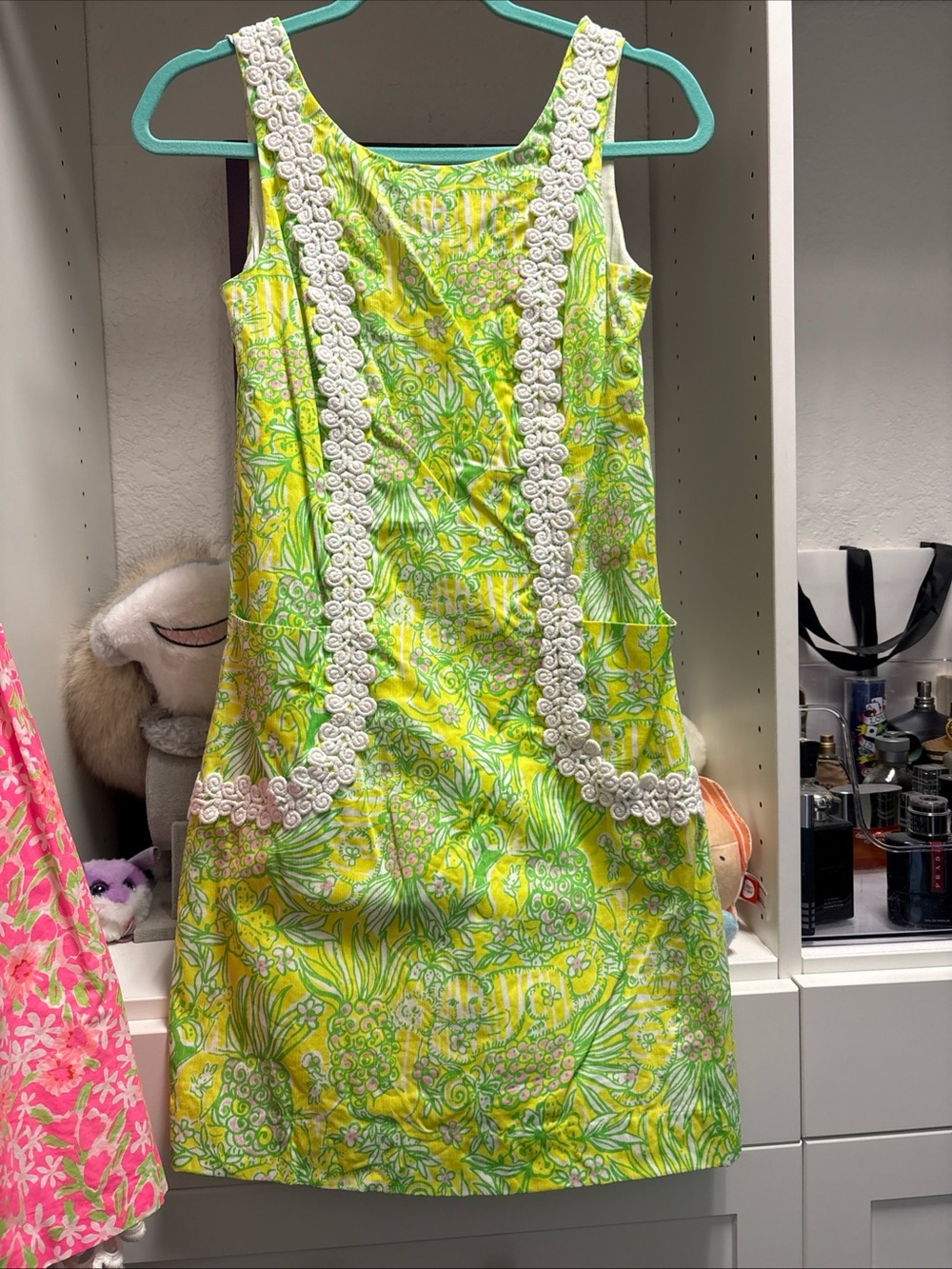 Lilly Pulitzer Yellow & Green Floral Shift Dress